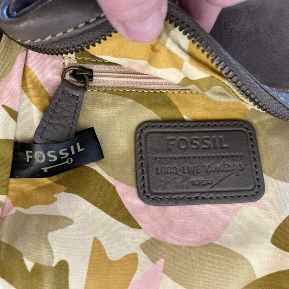 Fossil Bohemian Hippie Brown Leather Morgan Travel Crossbody - Picture 11 of 12